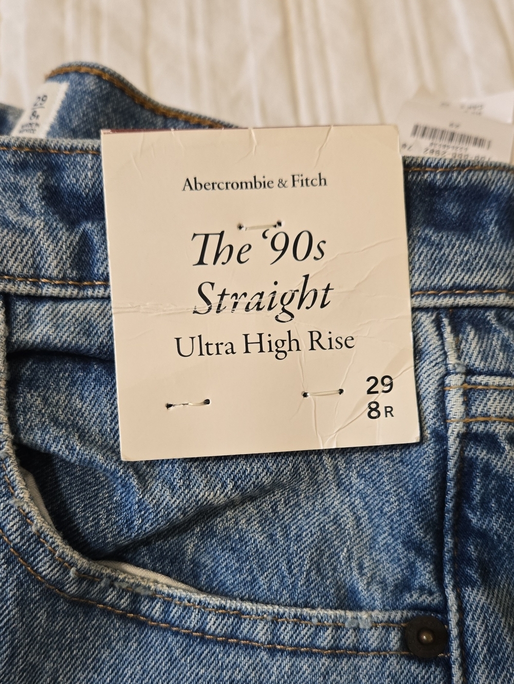 Abercrombie & Fitch Light Blue 90s Straight Ultra High Rise Jeans